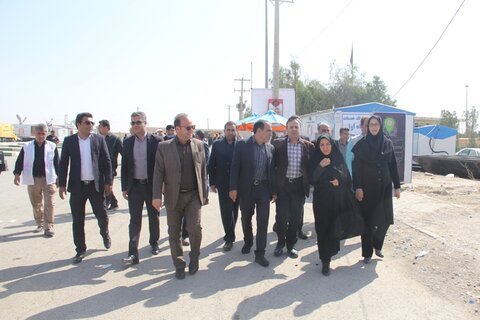 گزارش تصویری بازدید مسئولان ایلامی از ستاد گمشدگان بهزیستی ایلام در مرز مهران
