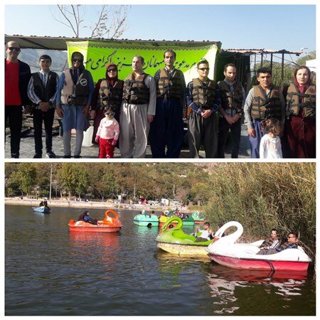 برگزاری مسابقه قایق سواری به مناسبت روزجهانی عصای سفید در مریـوان