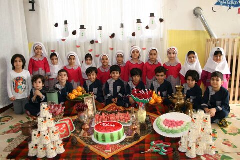 جشن یلدا در مهد های کودک قزوین