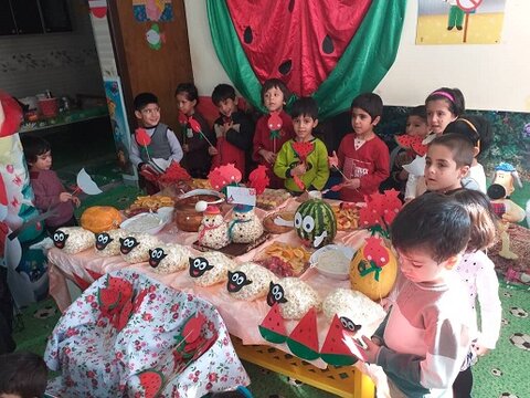 جشن یلدا در مهدهای کودک کهگیلویه و بویر احمد