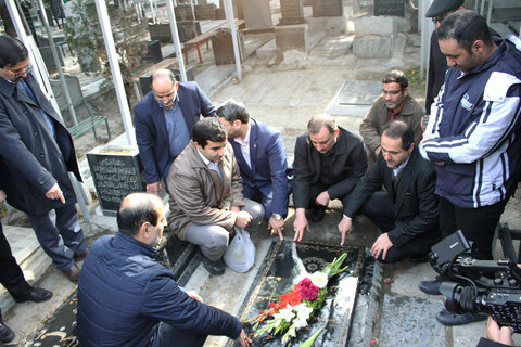 مراسم قبار روبی از مزار شهدای انقلاب اسلامی و شهدای سازمان بهزیستی