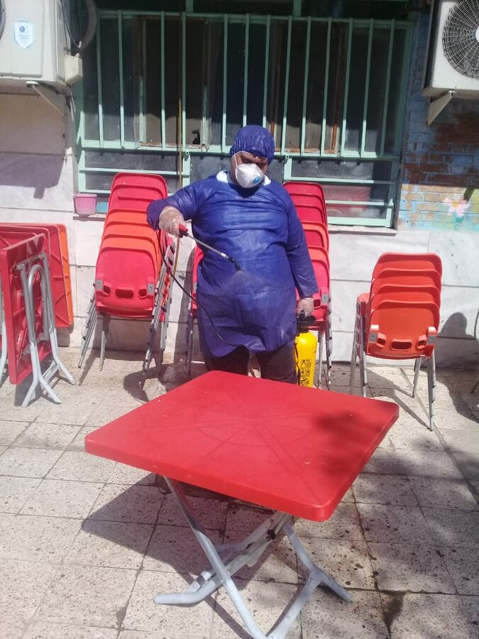 ضدعفونی و پیشگیری  از شیوع ویروس کرونا در مراکز دولتی و غیر دولتی خوزستان