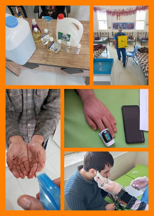 توزیع بسته های حمایتی و بهداشتی به مراکز شبانه روزی توانبخشی اردبیل 
