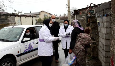توزیع لوازم بهداشتی در مناطق حاشیه مازندران