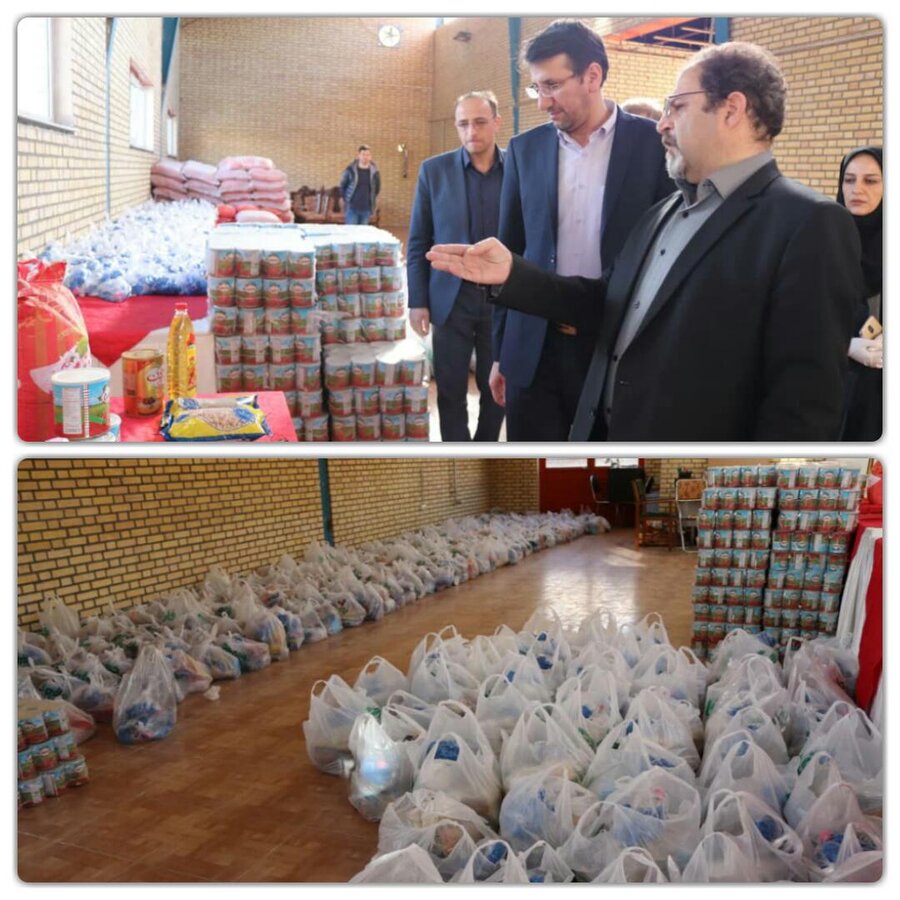 توزیع ۱۰۰۰ بسته مواد غذایی و بهداشتی در بین جامعه هدف بهزیستی آذربایجان غربی