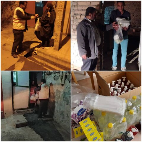 توزیع بسته های بهداشتی و غذای گرم توسط همیاران بهزیستی  شهرستان بیرجند