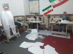گزارش تصویری| تهیه و تولید پوشاک و کاور مخصوص جهت استفاده کادر پزشکی و درمانی مبارزه با ویروس کرونا توسط گروه همیاران ترنج آذربایجان بهزیستی هریس