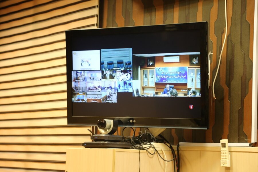 جلسه ستاد پیشگیری از کرونا بصورت ویدئو کنفرانس با سازمان بهزیستی