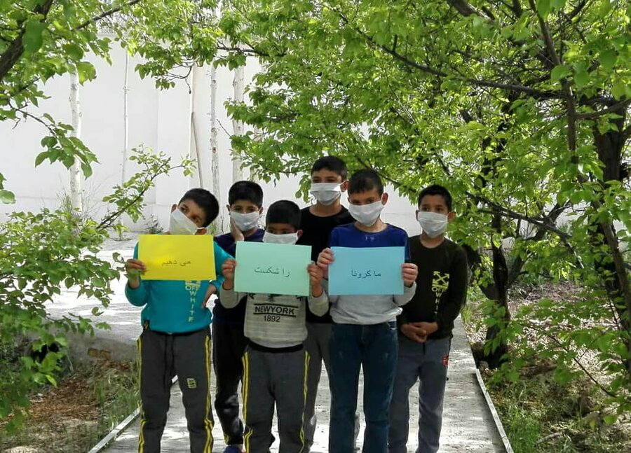 گزارش تصویری از حال هوای مرکز نگهداری کودکان ۷ تا ۱۲ سال سبحان در روزهای کرونایی