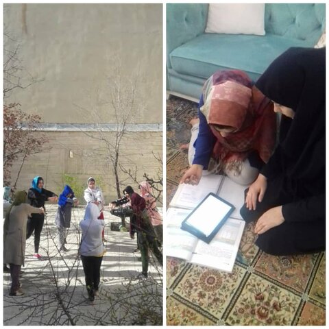 گزارش تصویری از فعالیت دختران رضوان 2 در ماه مبارک رمضان و قرنطینه خانگی ناشی از ویروس کرونا
