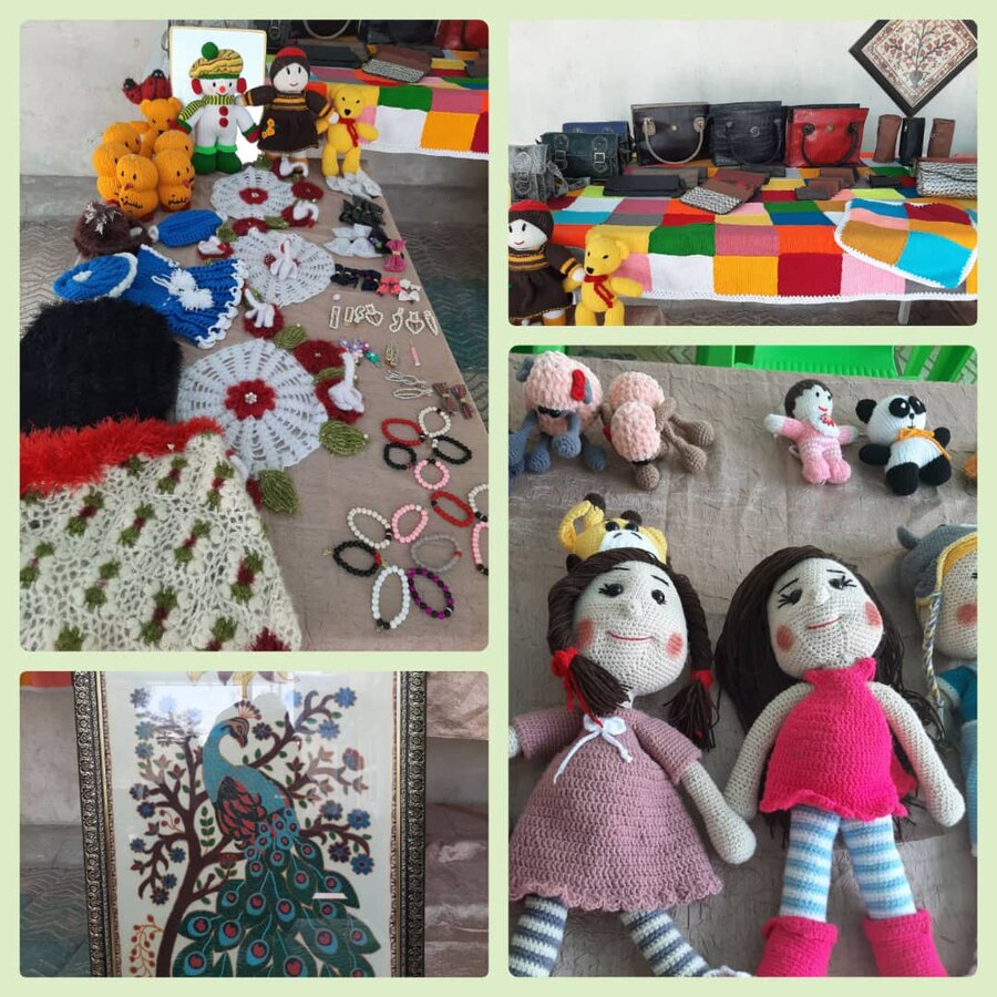 برگزاری نمایشگاه صنایع دستی فرزندان مرکز مشیز سیرجان با یکصد اثر