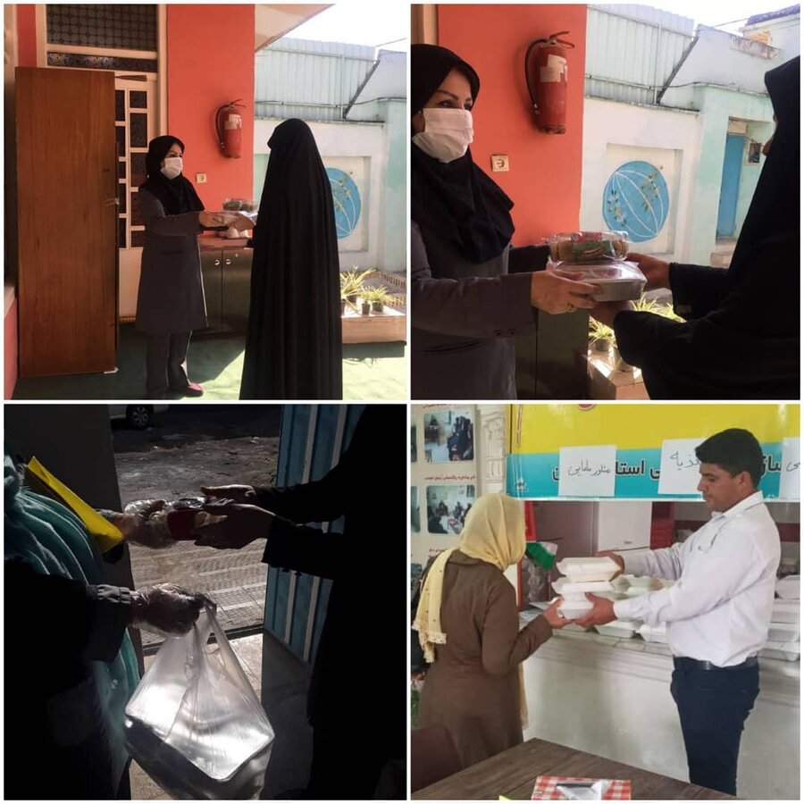 توزیع غذای آماده در بین محرومین و نیازمندان با تشریک مساعی کارکنان اداره کل بهزیستی گلستان 