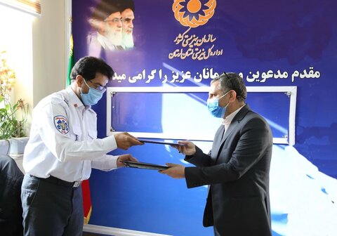 عقد تفاهم نامه همکاری مشترک اداره کل بهزیستی با اورژانس استان