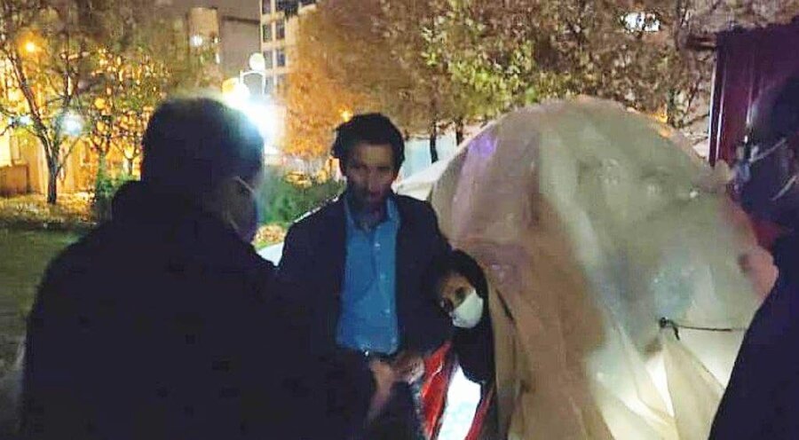 رسیدگی به وضعیت خانواده ای چادر نشین در جوار بیمارستان امام رضا ارومیه 