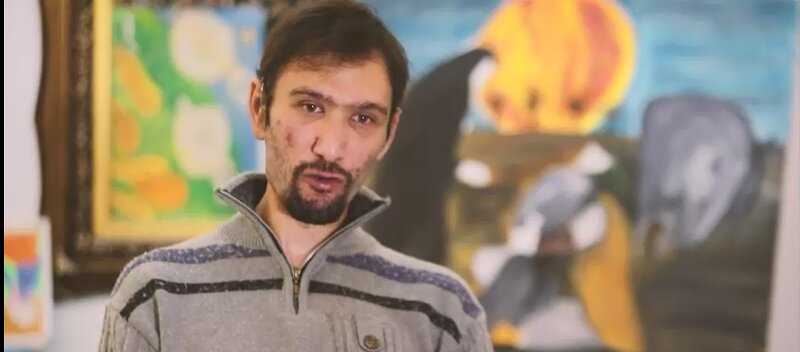 فیلم | نمایش آثار نقاشی هنرمند معلول زنجانی در نمایشگاه مجازی افراد دارای معلولیت