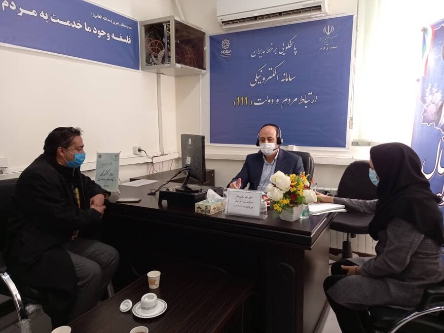 پاسخگویی مدیر کل بهزیستی استان به متقاضیان ملاقات مستقیم از طریق سامانه سامد