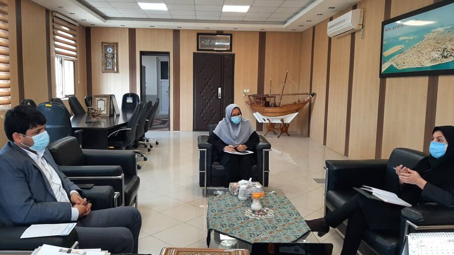 نشست معاون امور توانبخشی بهزیستی با مدیر کل و معاون آموزش  فنی حرفه ای استان بوشهر