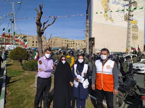 گزارش تصویری| حضور فعالانه اورژانس اجتماعی در راهپیمایی خودرویی ۲۲ بهمن
