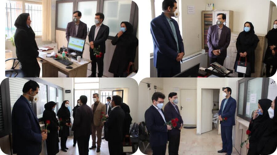 مدیر کل بهزیستی استان البرز با حضور در مرکز جامع مراقبت از خانواده با اهداء گل از زحمات کارکنان تقدیر و تشکر نمود