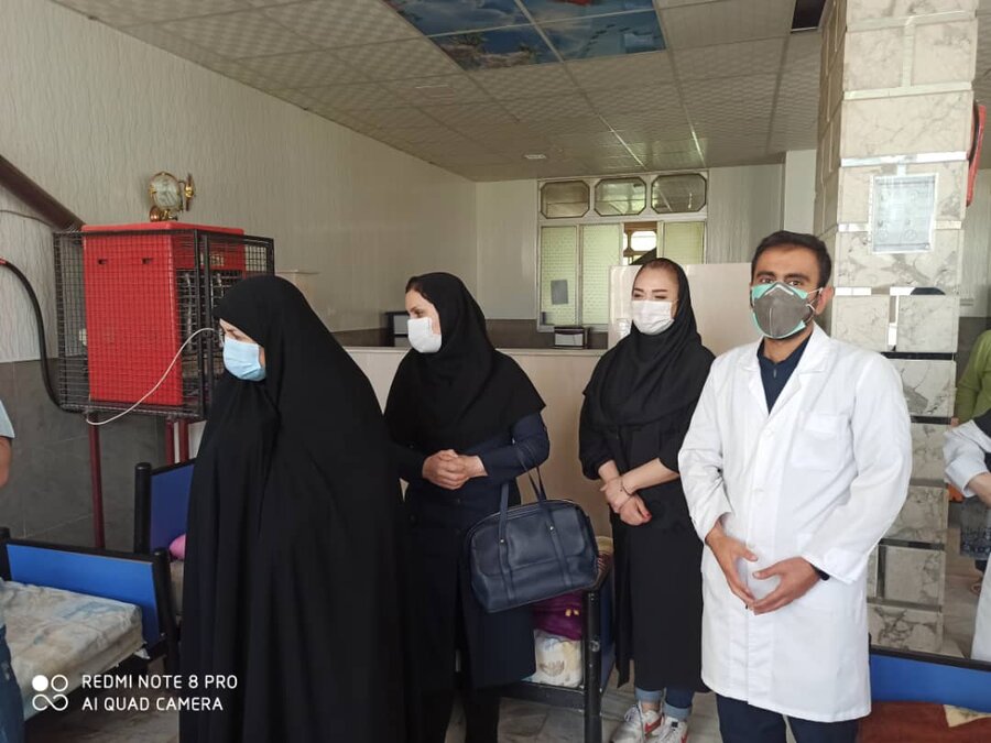 واکسیناسیون سالمندان مراکز نگهداری شبانه روزی بهزیستی در کرمانشاه