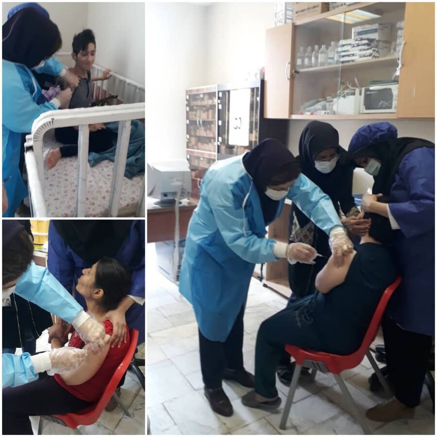  نظرآباد | واکسیناسیون دختران دارای معلولیت ذهنی مرکز نگهداری مسرور