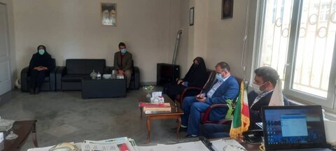 فیروزکوه| حضور مدیر آموزش و پرورش در ستاد بهزیستی شهرستان