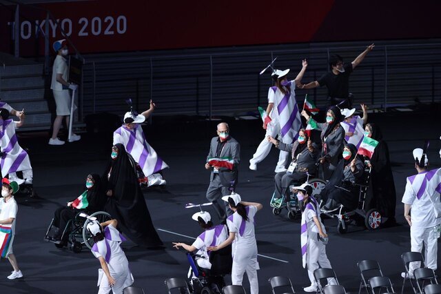 ببینیم|کاروان ایران در افتتاحیه پارالمپیک توکیو رژه رفت