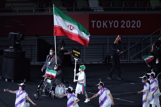 Iranian convoy paraded at the opening ceremony of Tokyo Paralympics