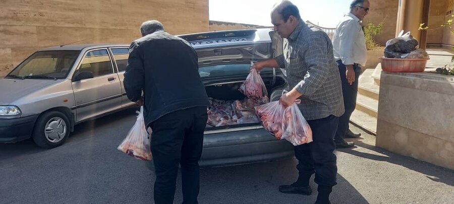 فیروزکوه| اهدای پنج رأس گوسفند به نیازمندان  جامعه هدف  