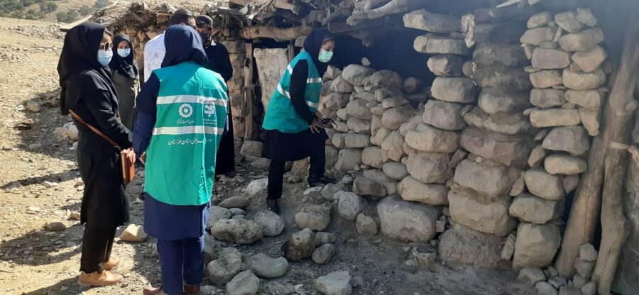حضور تیم محب بهزیستی مسجدسلیمان در مناطق زلزله زده شهرستان اندیکا