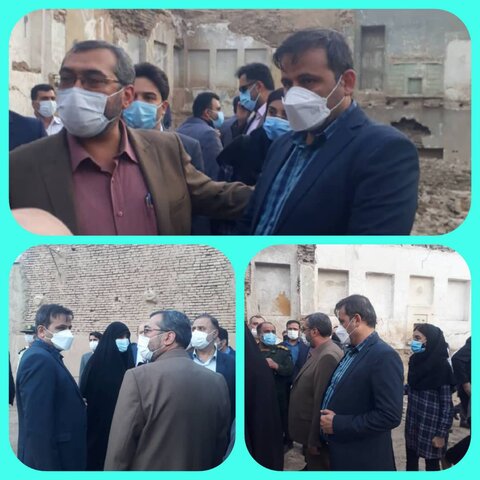 حضور مدیر بهزیستی و شهردار شیراز در محله سنگ سیاه