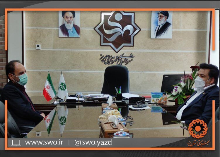 مهریز | دیدار رئیس اداره بهزیستی شهرستان مهریز با شهردار جدید این شهرستان
