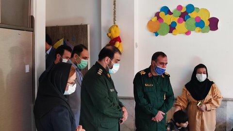 گزارش تصویری| بازدید فرمانده سپاه نینوا از مرکز توانبخشی