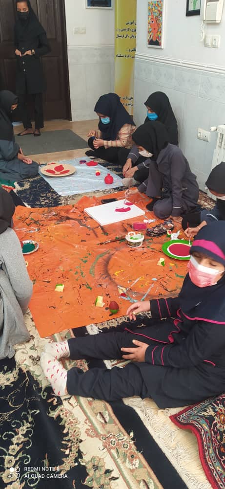 برگزاری کارگاه نقاشی در مرکز توانبخشی  دخترانه آراد رفسنجان