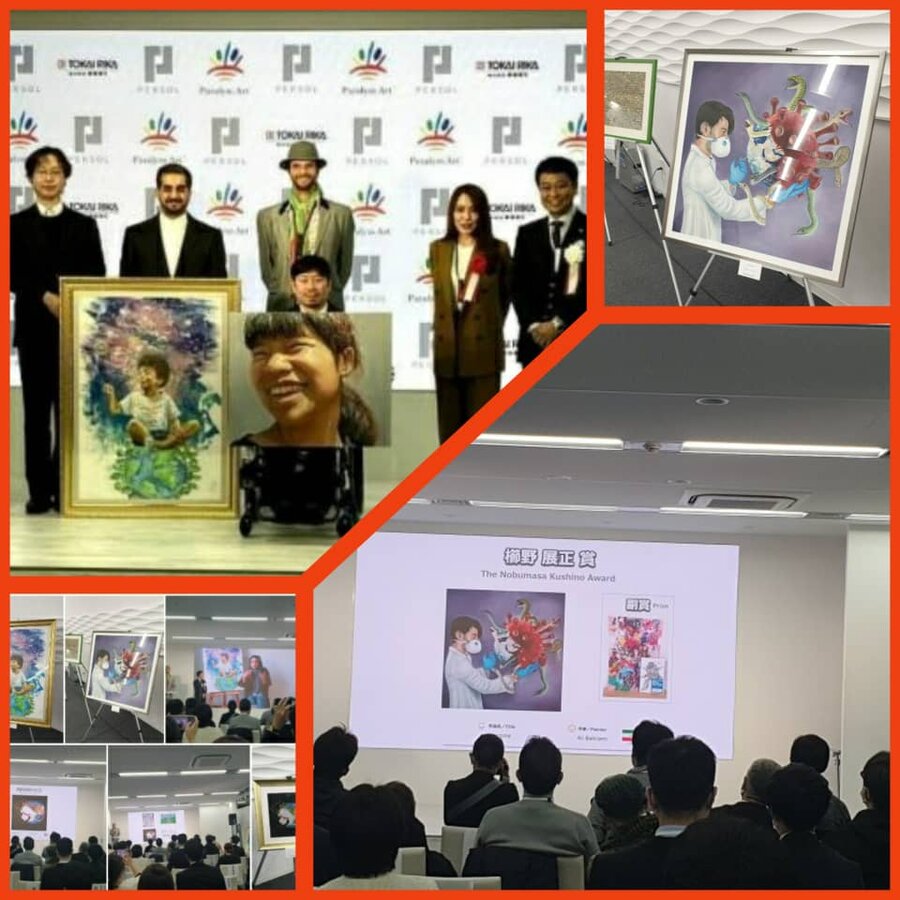 ساوجبلاغ | درخشش توانخواه هنر مند ساوجبلاغی درجشنواره جهانی«لبخند» ۲۰۲۱ ژاپن