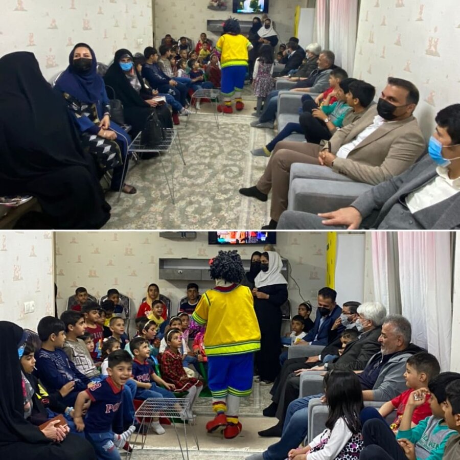 حضور سرپرست بهزیستی فارس در جمع کودکان مرکز شهر راز در لحظه ی تحویل سال نو