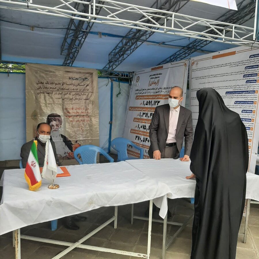میز خدمت بهزیستی در نماز جمعه تهران برپا شد