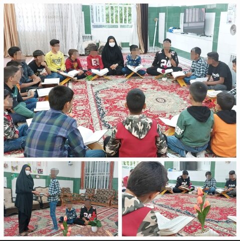 استهبان| برگزاری محفل انس با قرآن در خانه کودک و نوجوان حضرت ابوالفضل العباس ع استهبان