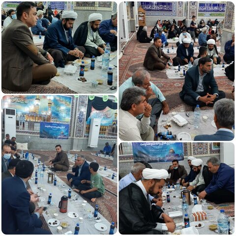 خنج/برگزاری ضیافت افطاری با حضور مددجویان و مسئولین توسط اداره بهزیستی خنج
