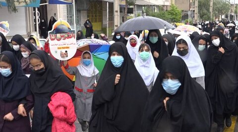 گزارش تصویری| حضور کارکنان ادارات بهزیستی شهرستانهای ایلام در راهپیمایی روز قدس