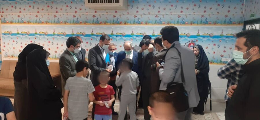 حضور وزیر دادگستری  و رئیس سازمان بهزیستی کشور در مرکز کودکان کار و خیابان  بعثت 