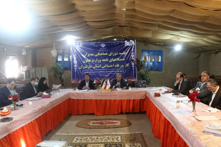 جلسه شورای هماهنگی تعاون ، کار و رفاه اجتماعی استان مازندران برگزار شد