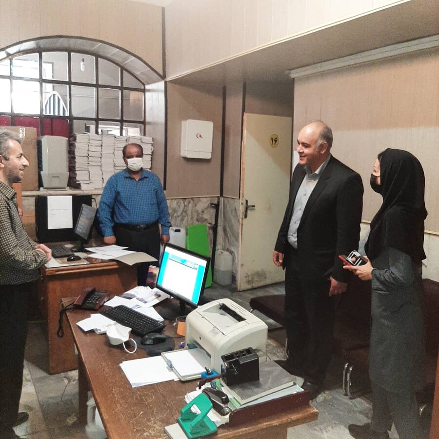 شهر تهران| دیدار سرپرست بهزیستی شهرستان با کارکنان ستاد