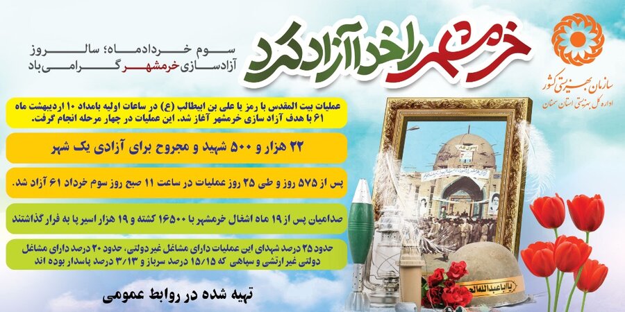 پیام تبریک مدیر کل بهزیستی استان سمنان بمناسبت سوم خرداد آزادسازی خرمشهر
