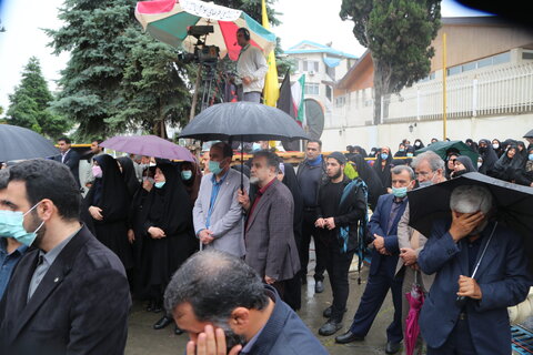 ضور سرپرست بهزیستی مازندران در تشییع پیکر پاک شهید گمنام