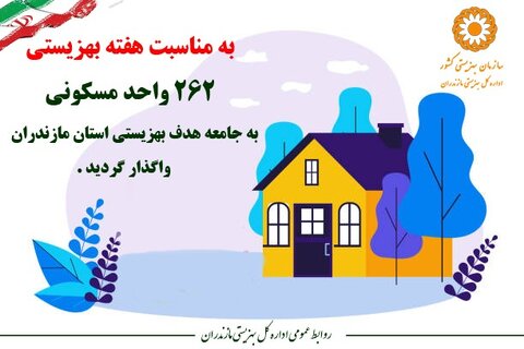 اینفوگرافیک׀ واگذاری 262 واحد مسکونی به جامعه هدف بهزیستی در استان مازندران