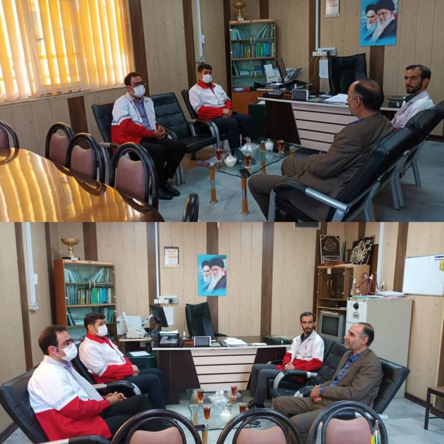 اسدآباد| دیدار رئیس و کارکنان هلال احمر با رئیس  اداره  بهزیستی شهرستان   