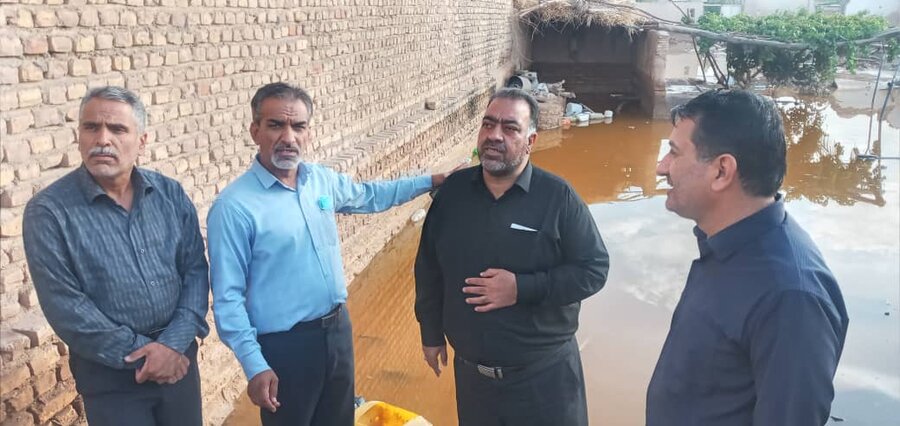بازدید میدانی مدیر کل بهزیستی استان کرمان از خسارات وارد شده به مددجویان سیل زده رفسنجان