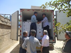 گزارش تصویری | توزیع بسته های لبنی میان مددجویان کردستانی