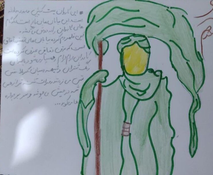 تنگستان |پویش نذر دفتر نقاشی و مداد رنگی به مناسبت شهادت سرور وسالار شهیدان در تنگستان برگزار شد